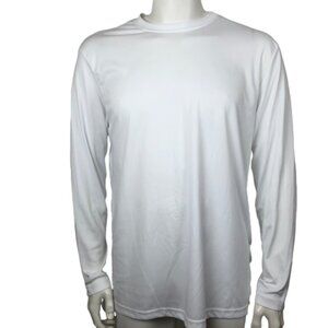 SPORT-TEK Men's Active Shirt Long Sleeve White Lg